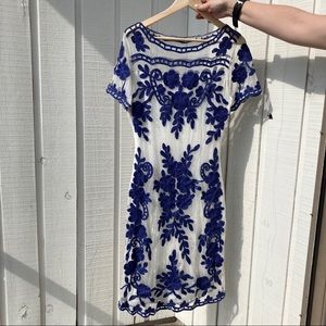 Phase Eight Tapework Embroidered Mesh Dress